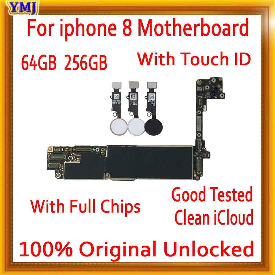Бесплатная iCloud для iPhone 8 материнская плата с сенсорным ID/без сенсорного ID