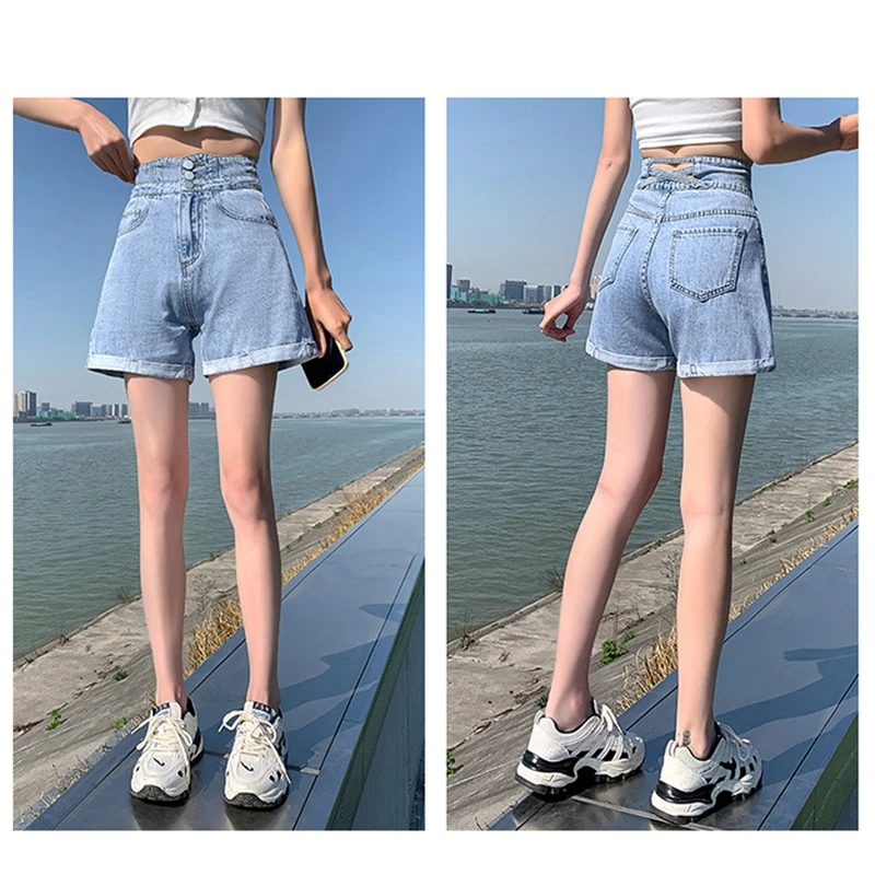 Shorts For Women Ladies Summer 2021 High Waist Jeans Short Trend Fashion Bottoms Korean Style Casual Streetwear White Light Blue
Shorts For Women Ladies Summer 2021 High Waist Jeans Short Trend Fashion Bottoms Korean Style Casual Streetwear White Light Blue