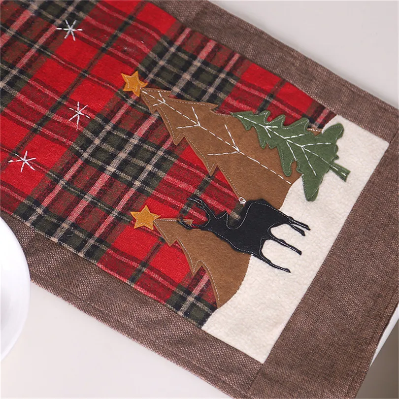 christmas decorations for home Embroidered Table Runner White Snowflakes European Plaid Fabric Christmas Table Flag #3S27
christmas decorations for home Embroidered Table Runner White Snowflakes European Plaid Fabric Christmas Table Flag #3S27