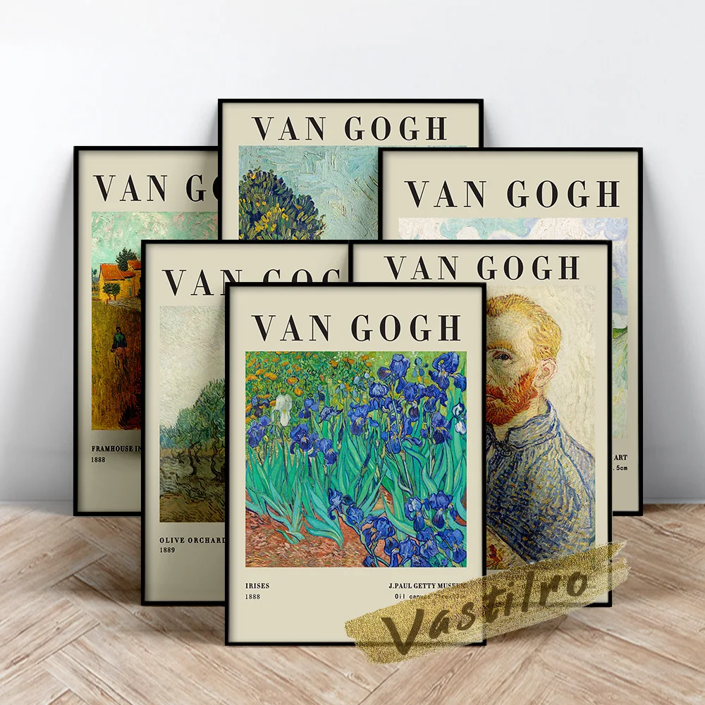 Van Gogh Irises Art Prints, Vincent Van Gogh Self Portrait Painting, Gogh Vintage Prints Art, Green Wheat Fields Auvers Poster
Van Gogh Irises Art Prints, Vincent Van Gogh Self Portrait Painting, Gogh Vintage Prints Art, Green Wheat Fields Auvers Poster