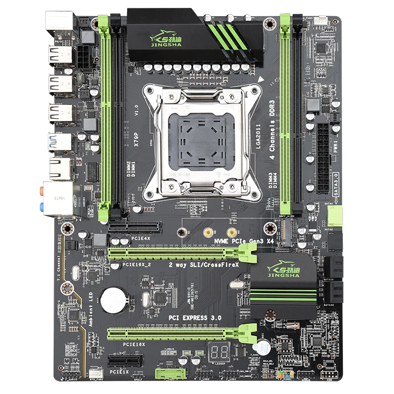 JINGSHA X79P ATX X79 USB 3 0 SATA PCI E Накопитель SSD с протоколом NVME M.2 64G четыре канала поддержка