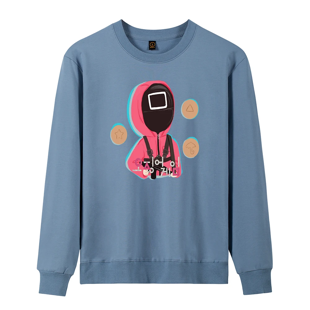 Свитшот женский хлопковый в стиле кэжуал с принтом «Игра кальмар»
Свитшот женский хлопковый в стиле кэжуал с принтом «Игра кальмар»