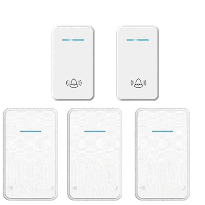 

Wireless Door Bell Set With 3 Push +2 Receiver and Power by AA Battery Doorbell Waterproof 280 Meter Working Digital Signal Ring