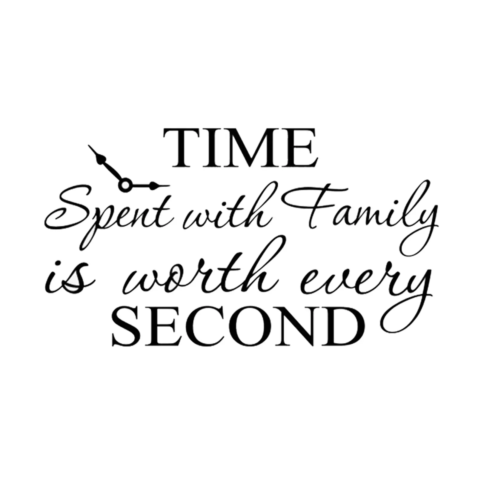 DIY Removable Clock Pattern Time Living Room Art Wall Stickers Every Second PVC Universal Home Decor Bedroom Family Quote 
DIY Removable Clock Pattern Time Living Room Art Wall Stickers Every Second PVC Universal Home Decor Bedroom Family Quote