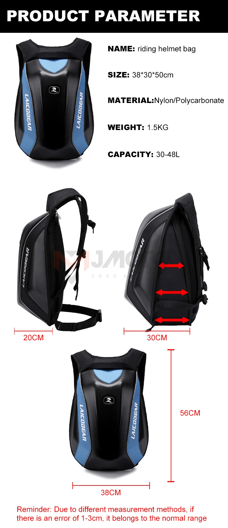 Carbon Fiber Hard Shell Motorcycle Backpack Waterproof Motorcycle Bag Reflective High Capacity Bicycle Motocross Helmet Backpack
Carbon Fiber Hard Shell Motorcycle Backpack Waterproof Motorcycle Bag Reflective High Capacity Bicycle Motocross Helmet Backpack