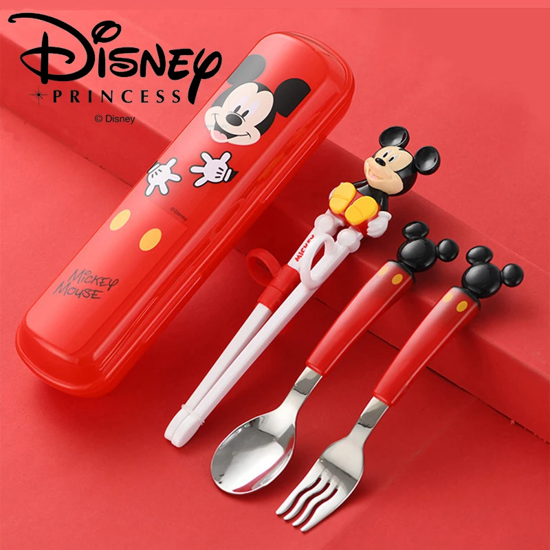 Disney 3D Mickey Tableware, Flatware Set for Right-handed Children, Stainless Steel Fork Spoon Training Chopsticks Portable Case
Disney 3D Mickey Tableware, Flatware Set for Right-handed Children, Stainless Steel Fork Spoon Training Chopsticks Portable Case