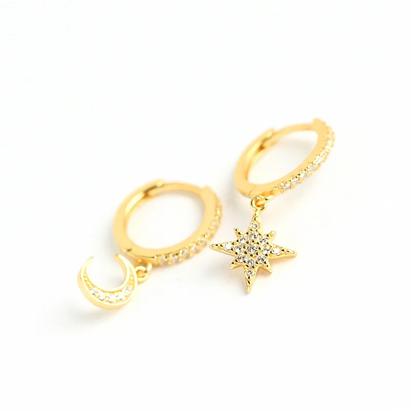 European and American Earrings S925 Sterling Silver Earrings Earrings Personalized Earrings Fashion Diamond Star Moon Earrings
European and American Earrings S925 Sterling Silver Earrings Earrings Personalized Earrings Fashion Diamond Star Moon Earrings