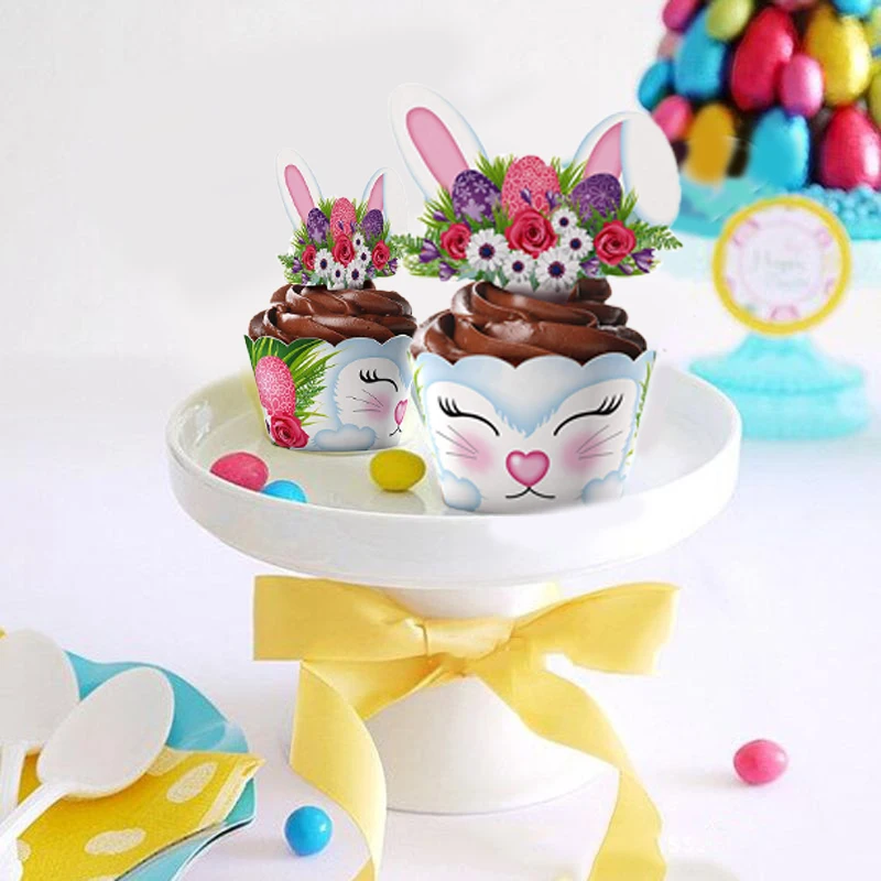 12set Cute Rabbit Cupcake Wrappers Easter Bunny Dessert Cake Toppers Cupcake Animals Birthday Decorations Party Baking Supplies
12set Cute Rabbit Cupcake Wrappers Easter Bunny Dessert Cake Toppers Cupcake Animals Birthday Decorations Party Baking Supplies