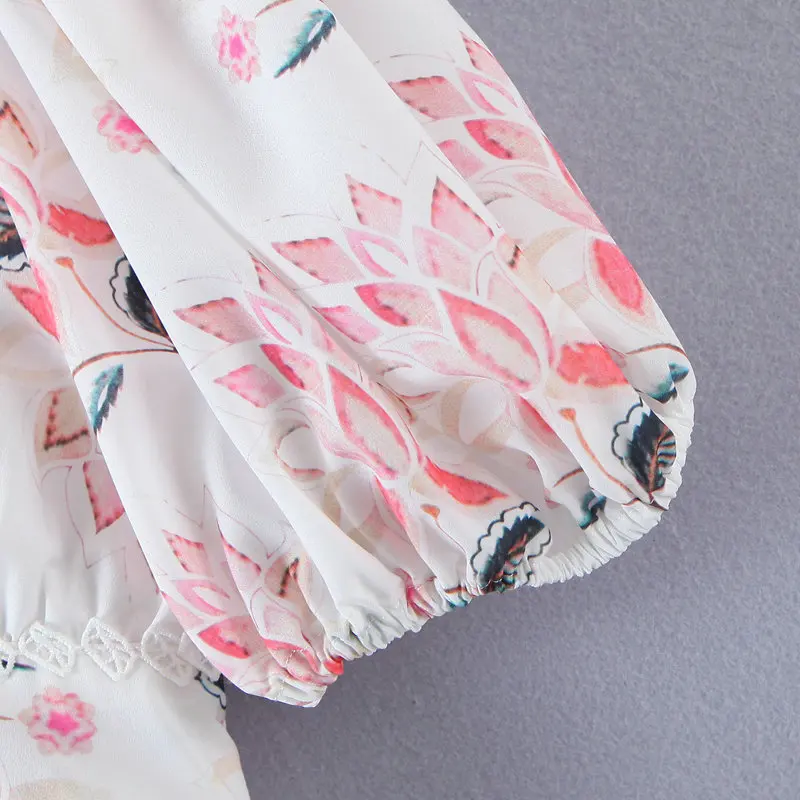 Women Summer Flower Chiffon Empire Dresses Holiday One Piece V-Neck Short Puff Sleeve Knee Length Cozy Robe S M L Leisure Look
Women Summer Flower Chiffon Empire Dresses Holiday One Piece V-Neck Short Puff Sleeve Knee Length Cozy Robe S M L Leisure Look