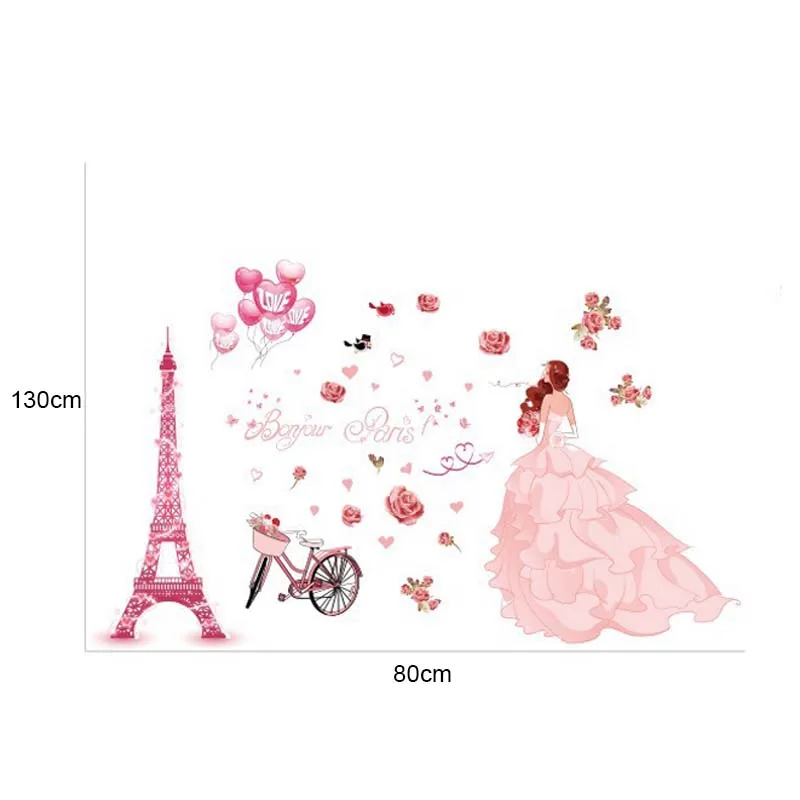 European Wallpaper PVC Removable Wedding Girl Pink Eiffel Tower Self Adhesive Wall Sticker Home Decor Living Room Wall papers
European Wallpaper PVC Removable Wedding Girl Pink Eiffel Tower Self Adhesive Wall Sticker Home Decor Living Room Wall papers
