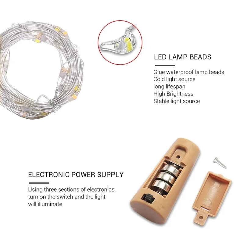Battery Powered Cork Wine Bottle Light 1.5/2/3/5m DIY LED String Light Bar Light Birthday Party Wine Bottle Stopper Light Lamps
Battery Powered Cork Wine Bottle Light 1.5/2/3/5m DIY LED String Light Bar Light Birthday Party Wine Bottle Stopper Light Lamps