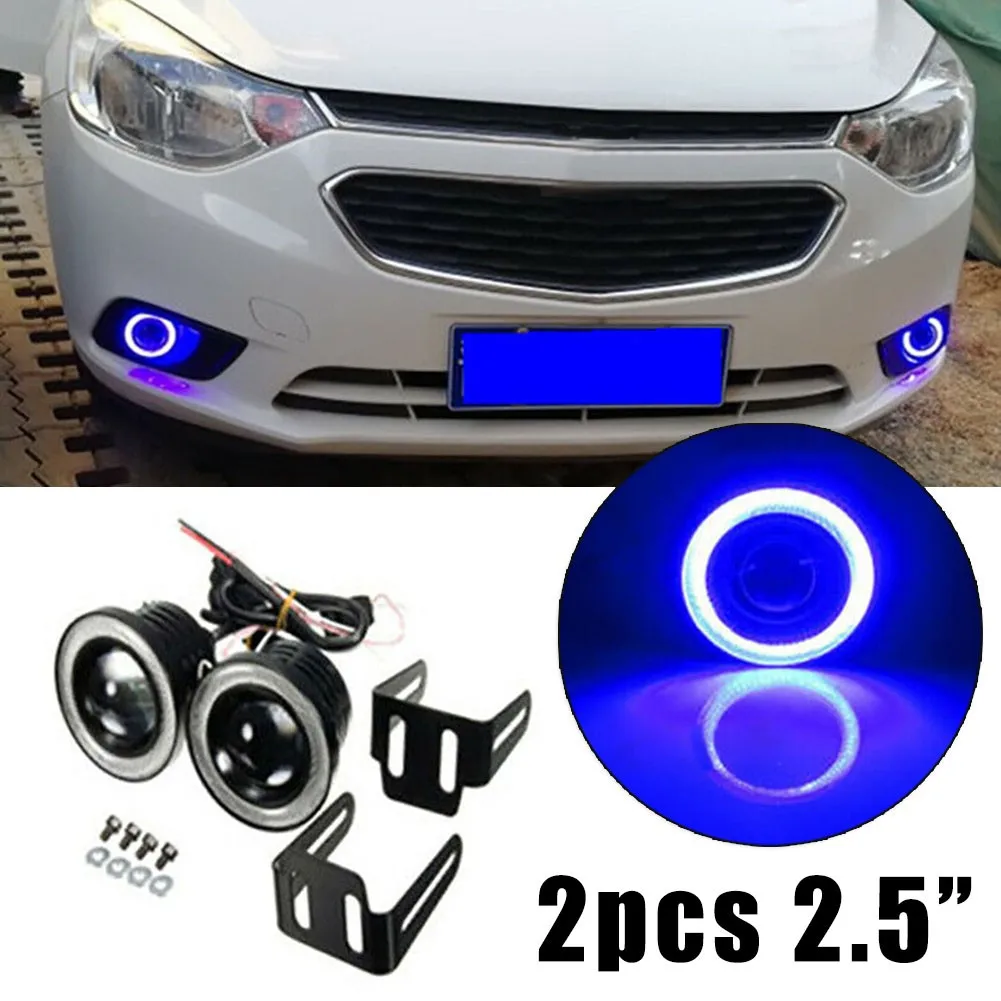 Accessory Fog Lamp COB Car DRL Fog Halo Angel Eyes High Power Light Parts