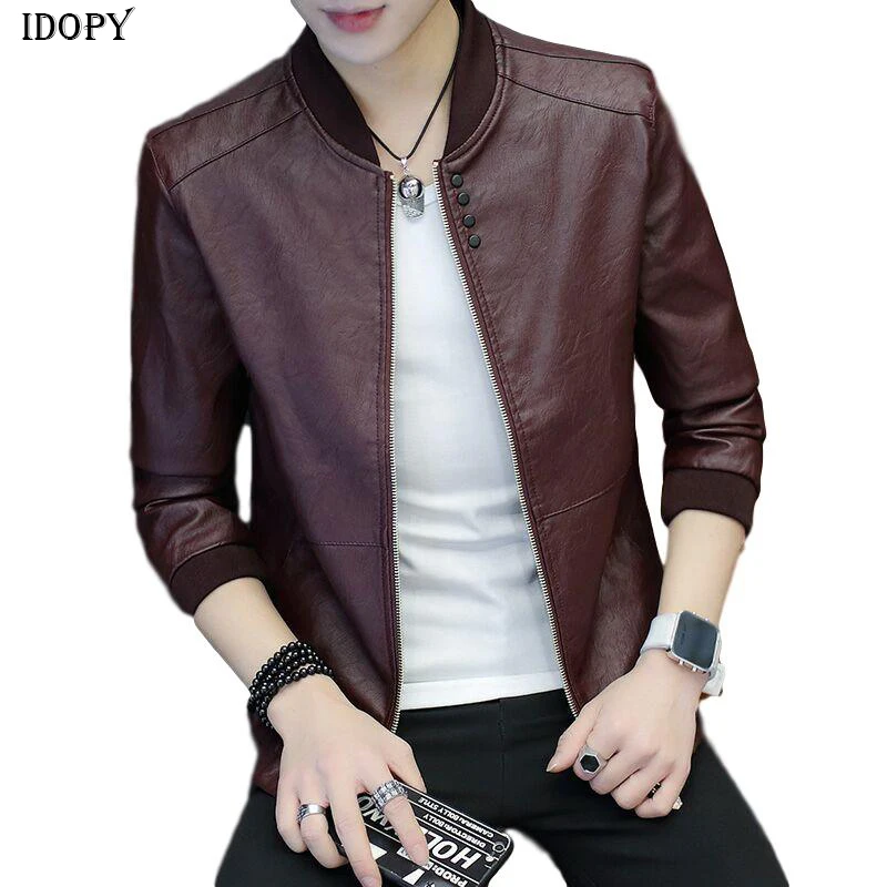 Idopy Men`s Casual Faux Leather Jacket Zipper Soft Rib Sleeve Spring Autumn PU Jacket and Coat Male Plus Size M-4XL
Idopy Men`s Casual Faux Leather Jacket Zipper Soft Rib Sleeve Spring Autumn PU Jacket and Coat Male Plus Size M-4XL