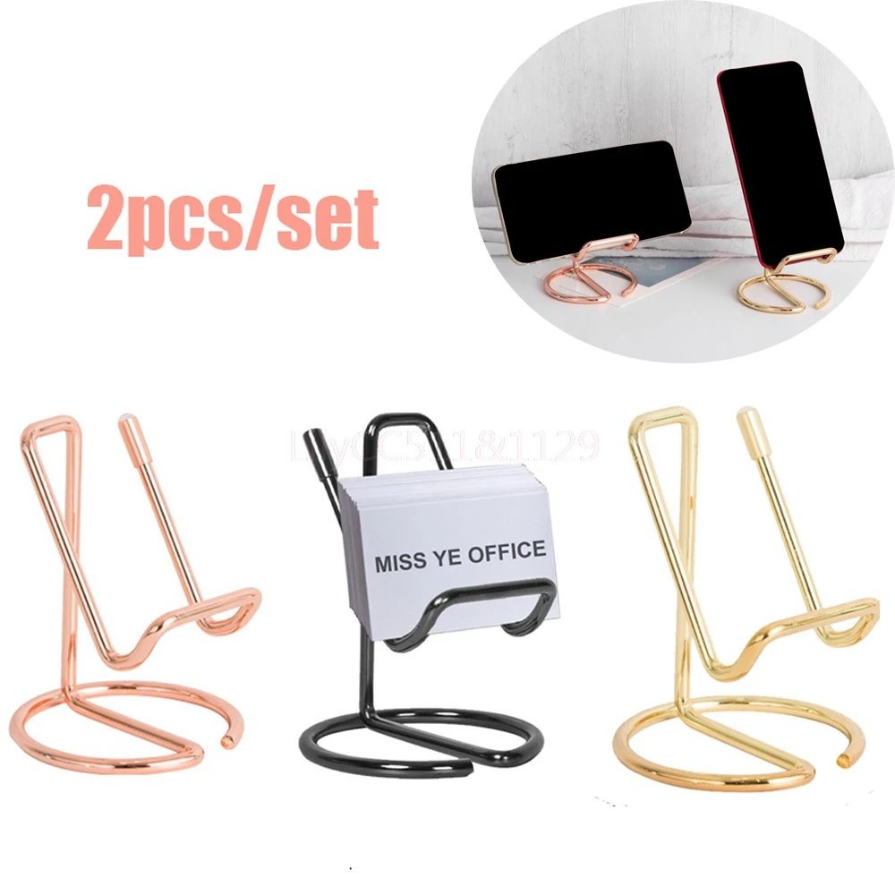 2pcs Card Holder for Desk Creative Mobile Phone Tablet Stand Wrought Iron Phone Base
2pcs Card Holder for Desk Creative Mobile Phone Tablet Stand Wrought Iron Phone Base