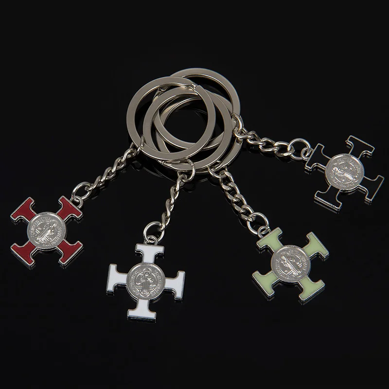 Religious alloy Church enamel Cross Key Chain, Large Church Cross Key Ring Jewelry Female Gifts 
Religious alloy Church enamel Cross Key Chain, Large Church Cross Key Ring Jewelry Female Gifts