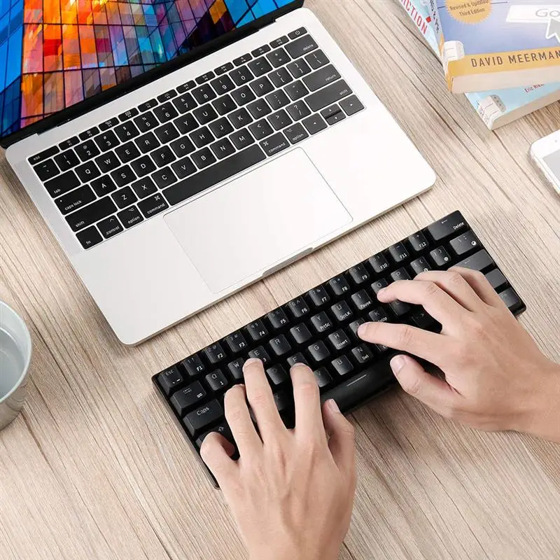 RK61 Wireless Mechanical Gaming Keyboard Ergonomic bluetooth Wired Dual Mode 60% RGB Light 61 Keys Mechanical Gaming Keyboard
RK61 Wireless Mechanical Gaming Keyboard Ergonomic bluetooth Wired Dual Mode 60% RGB Light 61 Keys Mechanical Gaming Keyboard