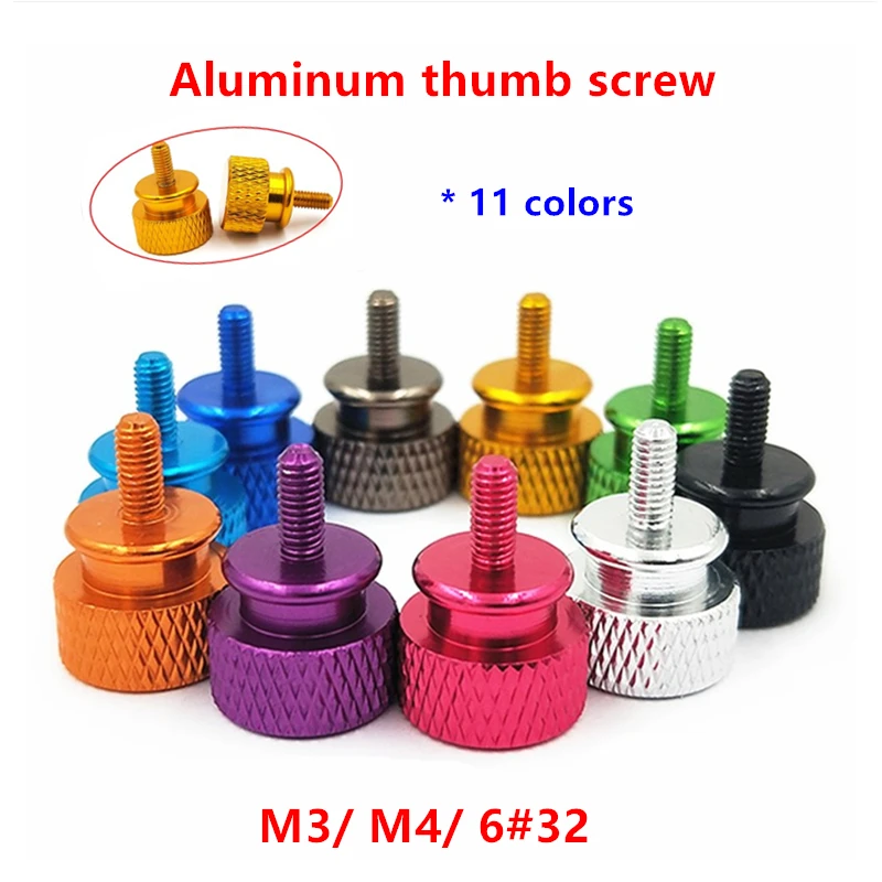 5pcs M3 M4 6#32 Aluminum alloy Step thumb screw Computer case Hand Screw Knurled Thumb Screws
5pcs M3 M4 6#32 Aluminum alloy Step thumb screw Computer case Hand Screw Knurled Thumb Screws