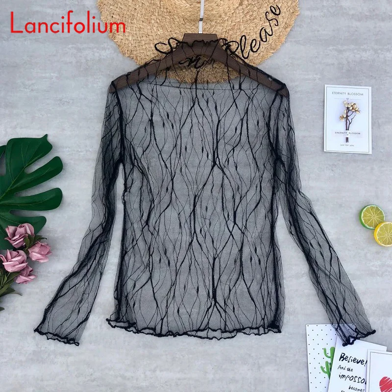 Sexy T Shirt Women Summer Long Sleeve Sheer Transparent Tee Shirt Black Mesh Fishnet Shirt Top See Through Korean Harajuku
Sexy T Shirt Women Summer Long Sleeve Sheer Transparent Tee Shirt Black Mesh Fishnet Shirt Top See Through Korean Harajuku