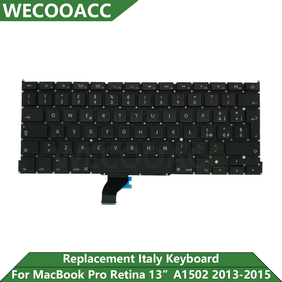 Новая сменная клавиатура A1502 для Macbook Pro Retina, 13 дюймов, итальянская клавиатура, конец 2013, 2014, 2015 лет
Новая сменная клавиатура A1502 для Macbook Pro Retina, 13 дюймов, итальянская клавиатура, конец 2013, 2014, 2015 лет