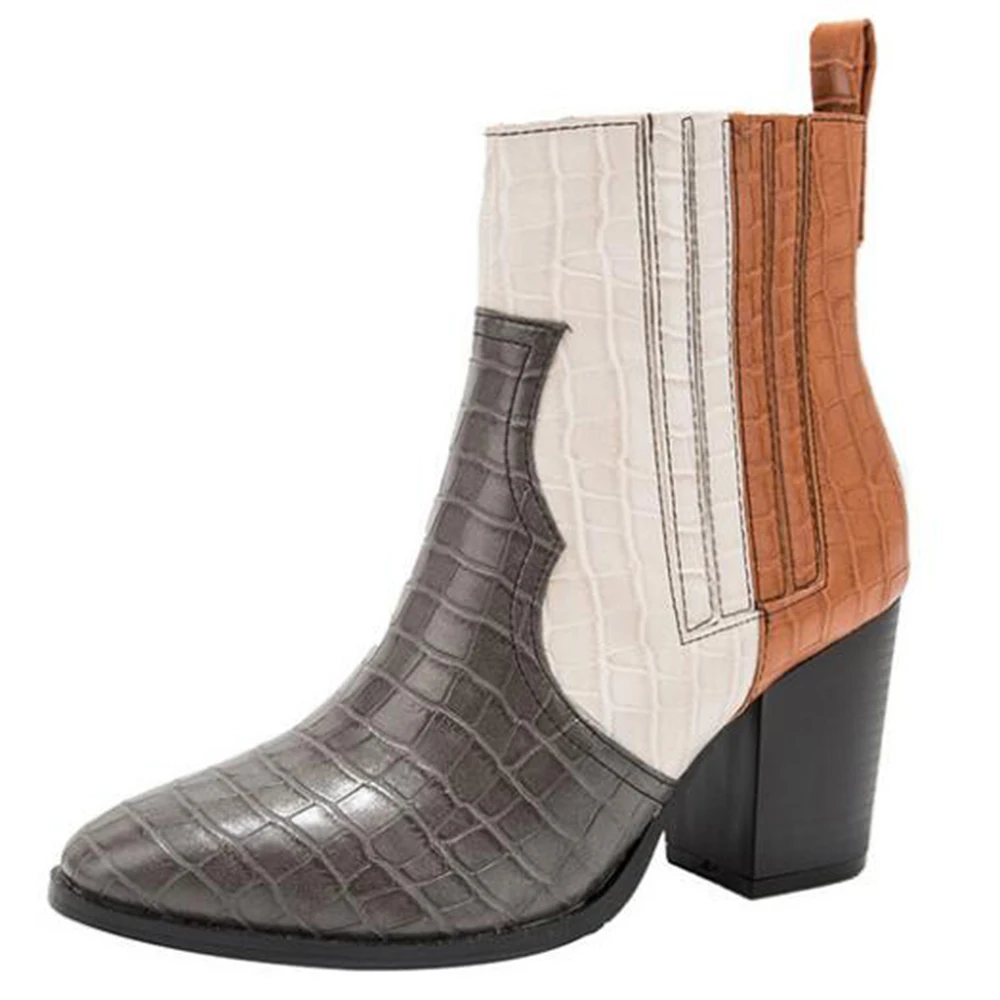 2020 Fashion New Casual Women Ankle Boots Serpentine Ladies Boots Women's High Heel Mixes Colors Winter Shoes Female ww28 
2020 Fashion New Casual Women Ankle Boots Serpentine Ladies Boots Women's High Heel Mixes Colors Winter Shoes Female ww28