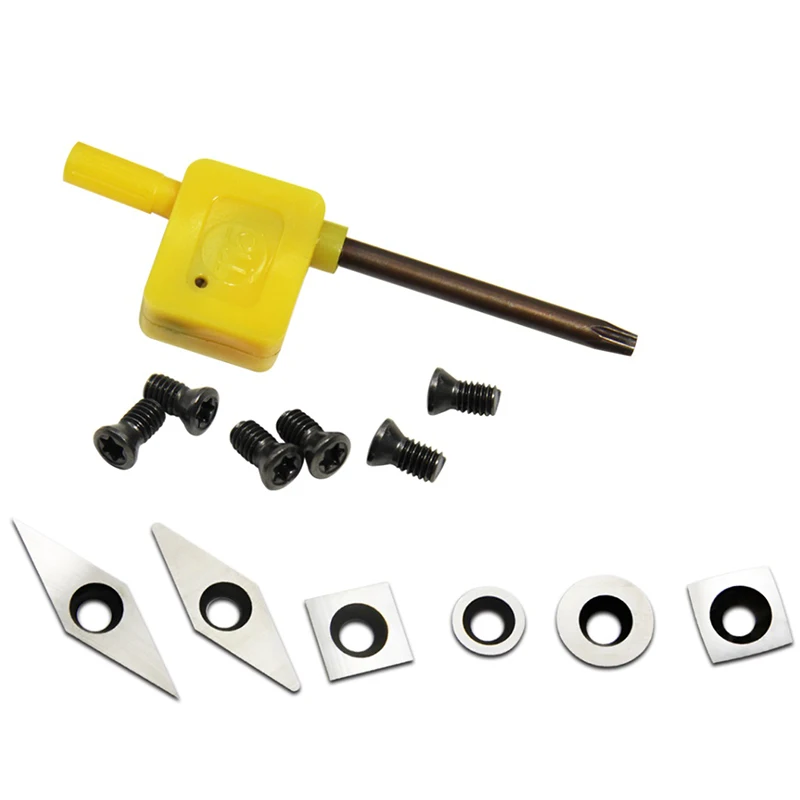 Carbide Cutter Inserts Set Woodturning Tools Replacement Cutter Hollowers Finishers Wood Lathe Turning Tools 
Carbide Cutter Inserts Set Woodturning Tools Replacement Cutter Hollowers Finishers Wood Lathe Turning Tools