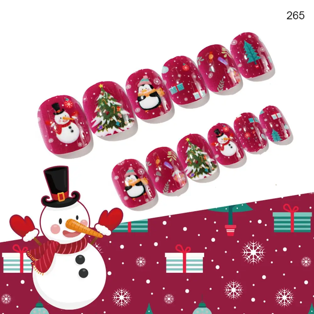 24Pcs New Hot Christmas Children Short False Nails Cute Snowman Deer Press On Fake Nails For Children Nail Manicure Tool
24Pcs New Hot Christmas Children Short False Nails Cute Snowman Deer Press On Fake Nails For Children Nail Manicure Tool
