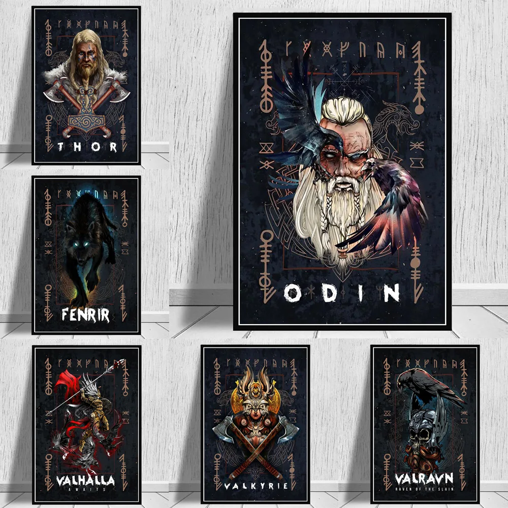 Norse Mythology Asgard God Canvas Pictures Posters And Prints Odin Thor Wall Art Painting For Living Room Cuadros Decoration
Norse Mythology Asgard God Canvas Pictures Posters And Prints Odin Thor Wall Art Painting For Living Room Cuadros Decoration