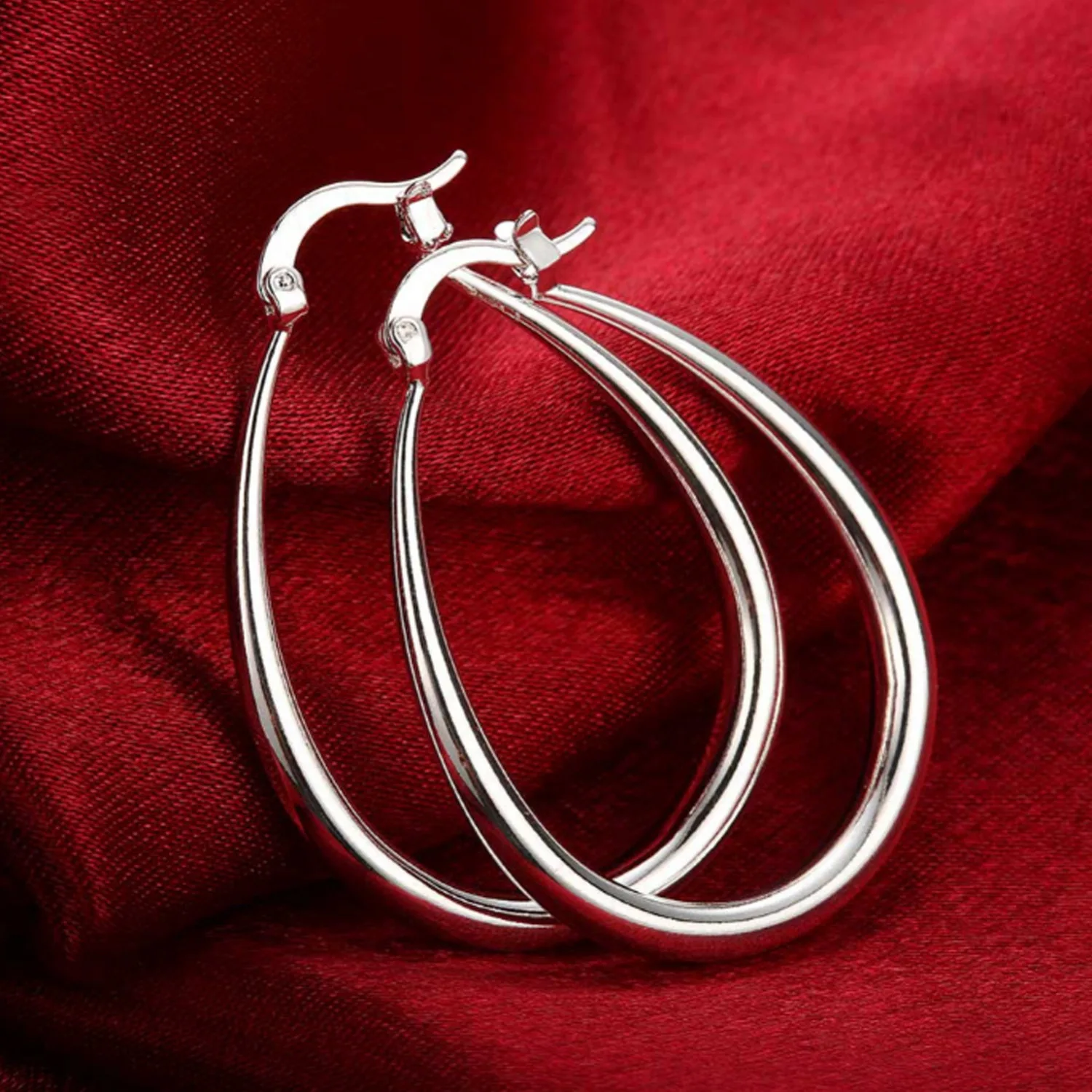 New Fashion100% 41MM 925 Sterling Silver Smooth Circle Big Hoop Earrings For Women Lady Charm High Quality Wedding Gift Jewelry
New Fashion100% 41MM 925 Sterling Silver Smooth Circle Big Hoop Earrings For Women Lady Charm High Quality Wedding Gift Jewelry