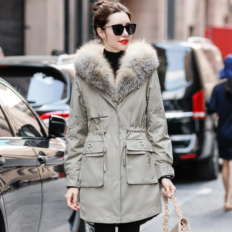 New Casual Fashion Fox Fur Hooded Coat Mink Fur Parka Women Long Winter Size M - 3XL
New Casual Fashion Fox Fur Hooded Coat Mink Fur Parka Women Long Winter Size M - 3XL