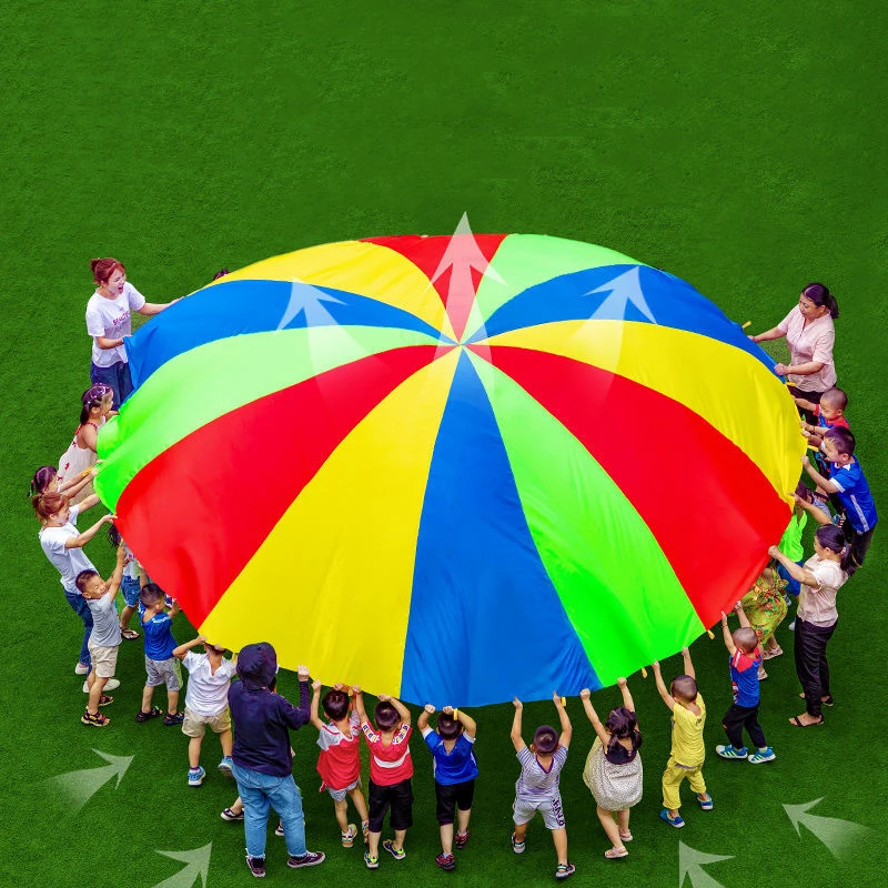 2-6M Diameter Outdoor Camping Rainbow Umbrella Parachute Toy Jump-Sack Ballute Play Interactive Teamwork Game Toy For Kids Gift
2-6M Diameter Outdoor Camping Rainbow Umbrella Parachute Toy Jump-Sack Ballute Play Interactive Teamwork Game Toy For Kids Gift