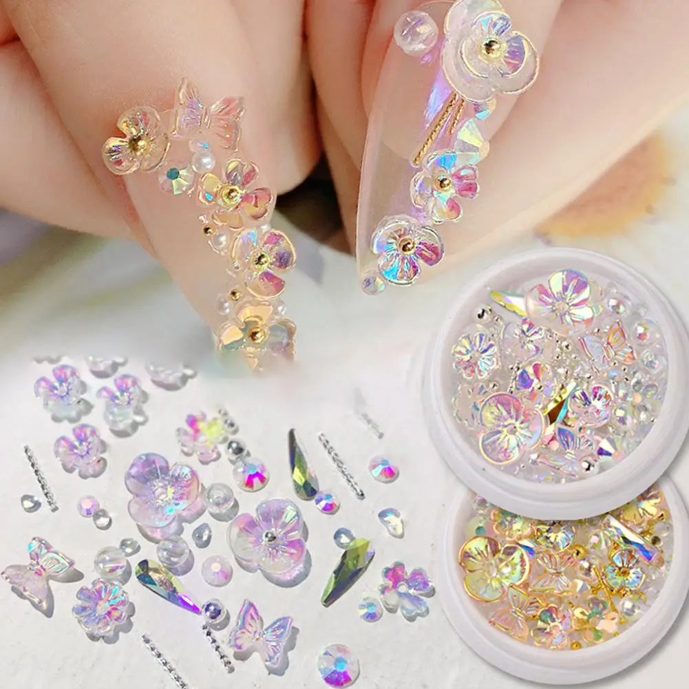 Holographic Faux Crystal Flower Butterfly Nail Art Decorations Manicure Ornament 
Holographic Faux Crystal Flower Butterfly Nail Art Decorations Manicure Ornament