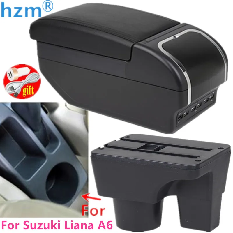 Двухслойный подлокотник для Suzuki Liana A6 центральный контейнер хранения с