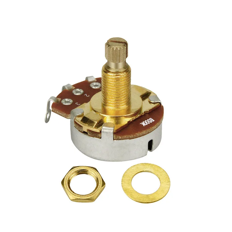 Ohello 10pcs Full Size A250K/A500K/B250K/B500K Bass Guitar Potentiometer Long Shaft 18MM Pots Gold Plated
Ohello 10pcs Full Size A250K/A500K/B250K/B500K Bass Guitar Potentiometer Long Shaft 18MM Pots Gold Plated