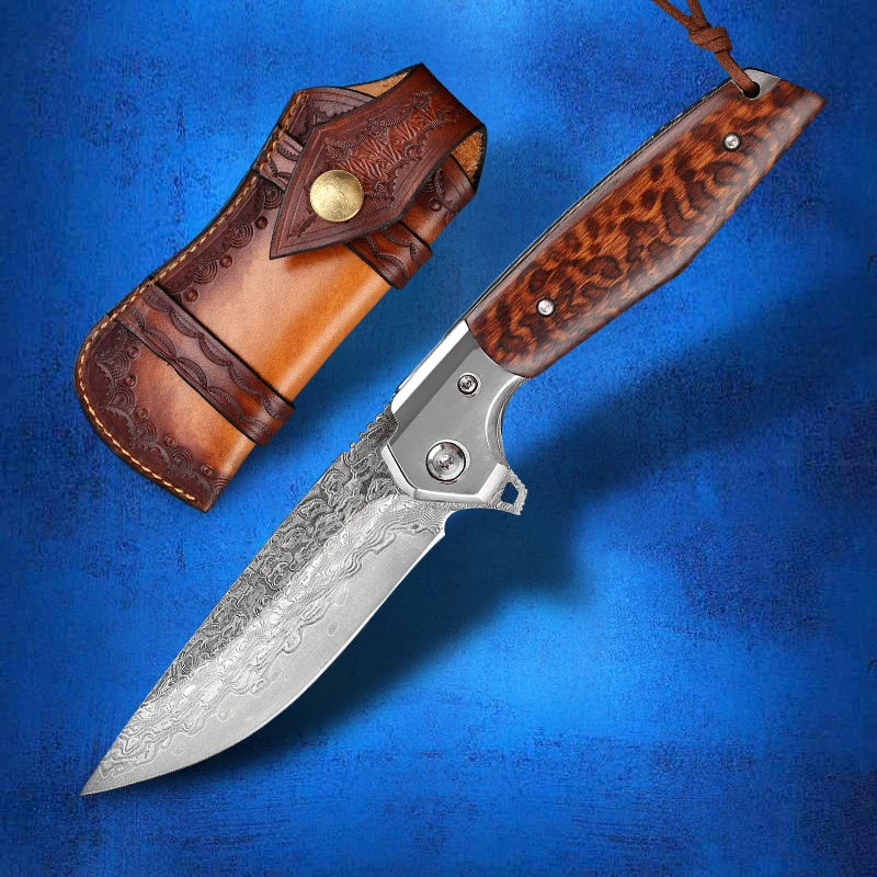 Snake Wood Damascus VG10 Steel Pocket Portable Folding Knife Quickly Open Ball Bearing High Hardness Sharp Outdoor Camping Tools
Snake Wood Damascus VG10 Steel Pocket Portable Folding Knife Quickly Open Ball Bearing High Hardness Sharp Outdoor Camping Tools
