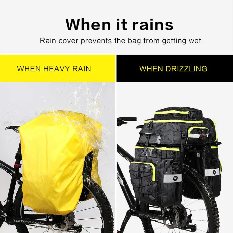 Rhinowalk Mountain Road Bicycle Bike 3 in 1 Trunk Bags Cycling Double Side Rear Rack Tail Seat Pannier Pack
Rhinowalk Mountain Road Bicycle Bike 3 in 1 Trunk Bags Cycling Double Side Rear Rack Tail Seat Pannier Pack