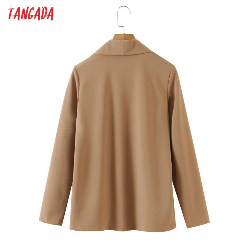 Tangada Women Khaki Blazer Coat Vintage Notched Collar Pocket Female Casual Chic Tops 8H97
Tangada Women Khaki Blazer Coat Vintage Notched Collar Pocket Female Casual Chic Tops 8H97