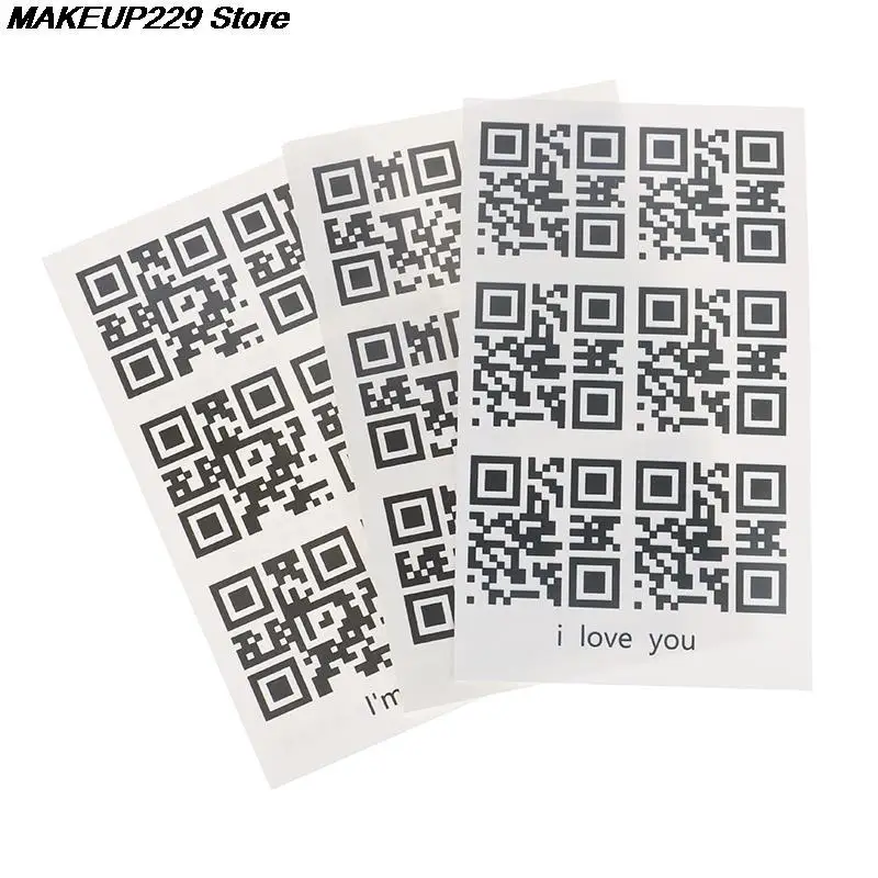 Новая Временная тату-наклейка для мужчин женщин креативная любовь QR-код