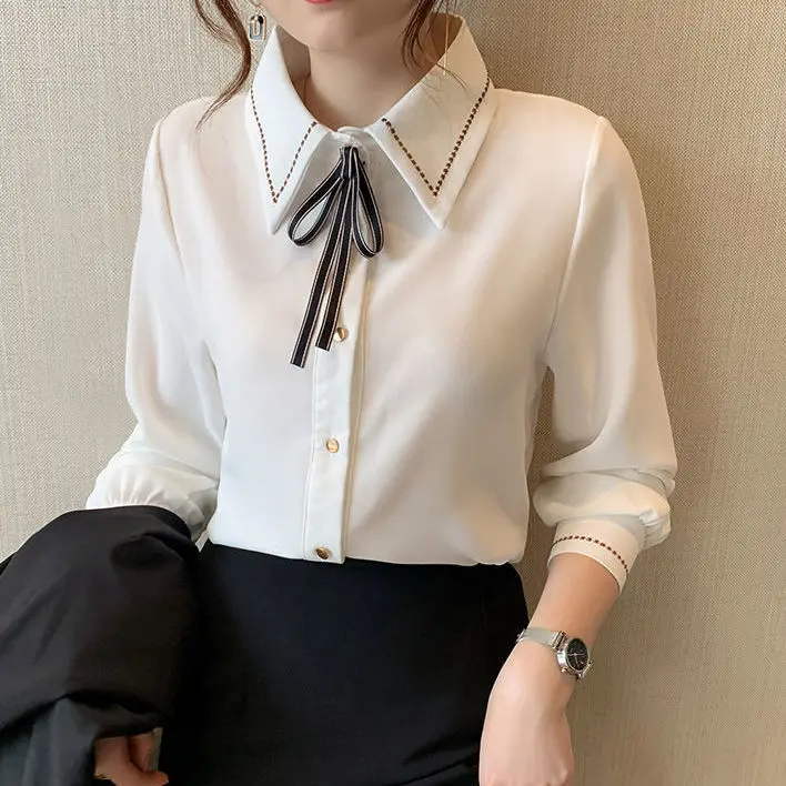 2021 New Women Spring Autumn Vintage Blouses Lady Casual Long Sleeve Turn-down Collar Shirts Female Solid Color Blusas Tops Q613
2021 New Women Spring Autumn Vintage Blouses Lady Casual Long Sleeve Turn-down Collar Shirts Female Solid Color Blusas Tops Q613