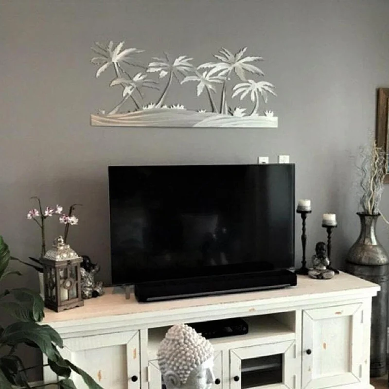 Palm Trees On Beach Metal Wall Artwork Wall Mounted Ornament Home Decoration Wall Decor Pegatinas De Pared 
Palm Trees On Beach Metal Wall Artwork Wall Mounted Ornament Home Decoration Wall Decor Pegatinas De Pared