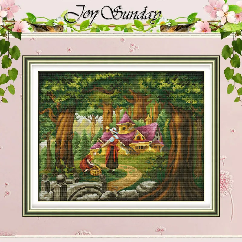 

The Fairy Tale Hut Patterns Counted Cross Stitch Set DIY 11CT 14CT 16CT Stamped DMC Cross-stitch Kit Embroidery Needlework Craft