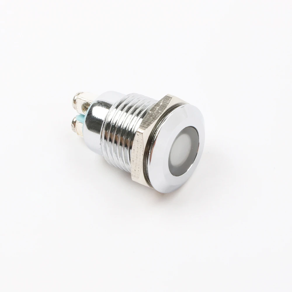 1PC 12mm LED Metal Indicator Light Flat Waterproof Signal Lamp Light 3V6V 12V 24V 220V Screw Connect Red Yellow Blue White Green 
1PC 12mm LED Metal Indicator Light Flat Waterproof Signal Lamp Light 3V6V 12V 24V 220V Screw Connect Red Yellow Blue White Green