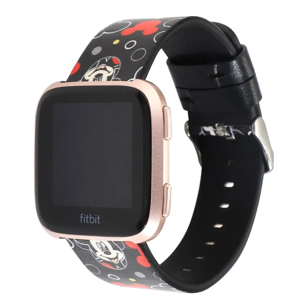 Милый мультяшный кожаный ремешок для Fitbit Versa 1 2 семейный сменный Micky Mine fitbit VERSA |