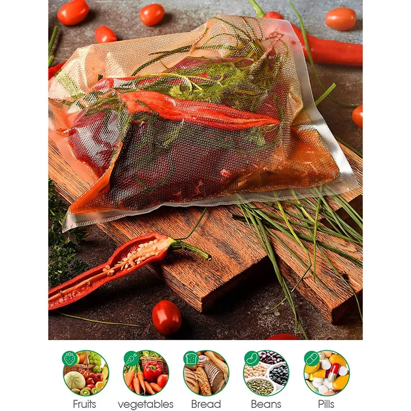 Vacuum Sealer Bags 6 Rolls Vacuum Seal Food Storage Bags for Food Saver Durable Commercial Grade Bag Heavy Duty
Vacuum Sealer Bags 6 Rolls Vacuum Seal Food Storage Bags for Food Saver Durable Commercial Grade Bag Heavy Duty