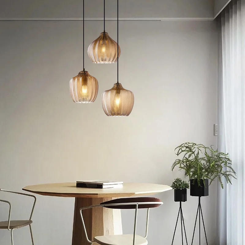 Nordic modern glass amber/gray pendant lamp E27 dining room bedside bedroom loft corridor staircase decoration hanging lights
Nordic modern glass amber/gray pendant lamp E27 dining room bedside bedroom loft corridor staircase decoration hanging lights