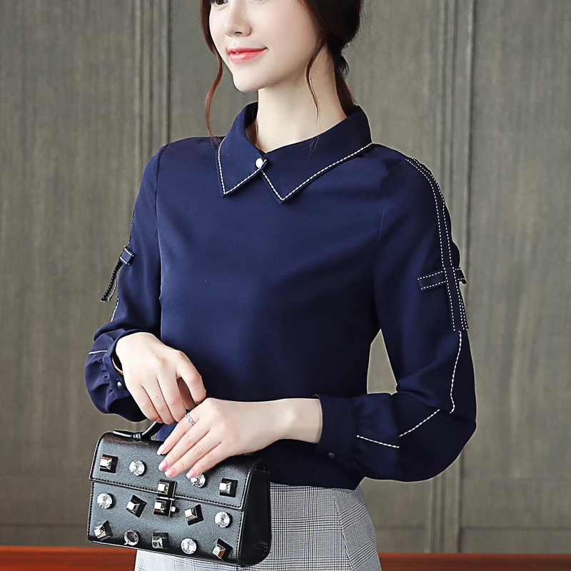 Korean Doll Collar Chiffon Shirt Women Long Sleeve Shirts Loose Vintage Womens Tops and Blouses Womens Clothing
Korean Doll Collar Chiffon Shirt Women Long Sleeve Shirts Loose Vintage Womens Tops and Blouses Womens Clothing