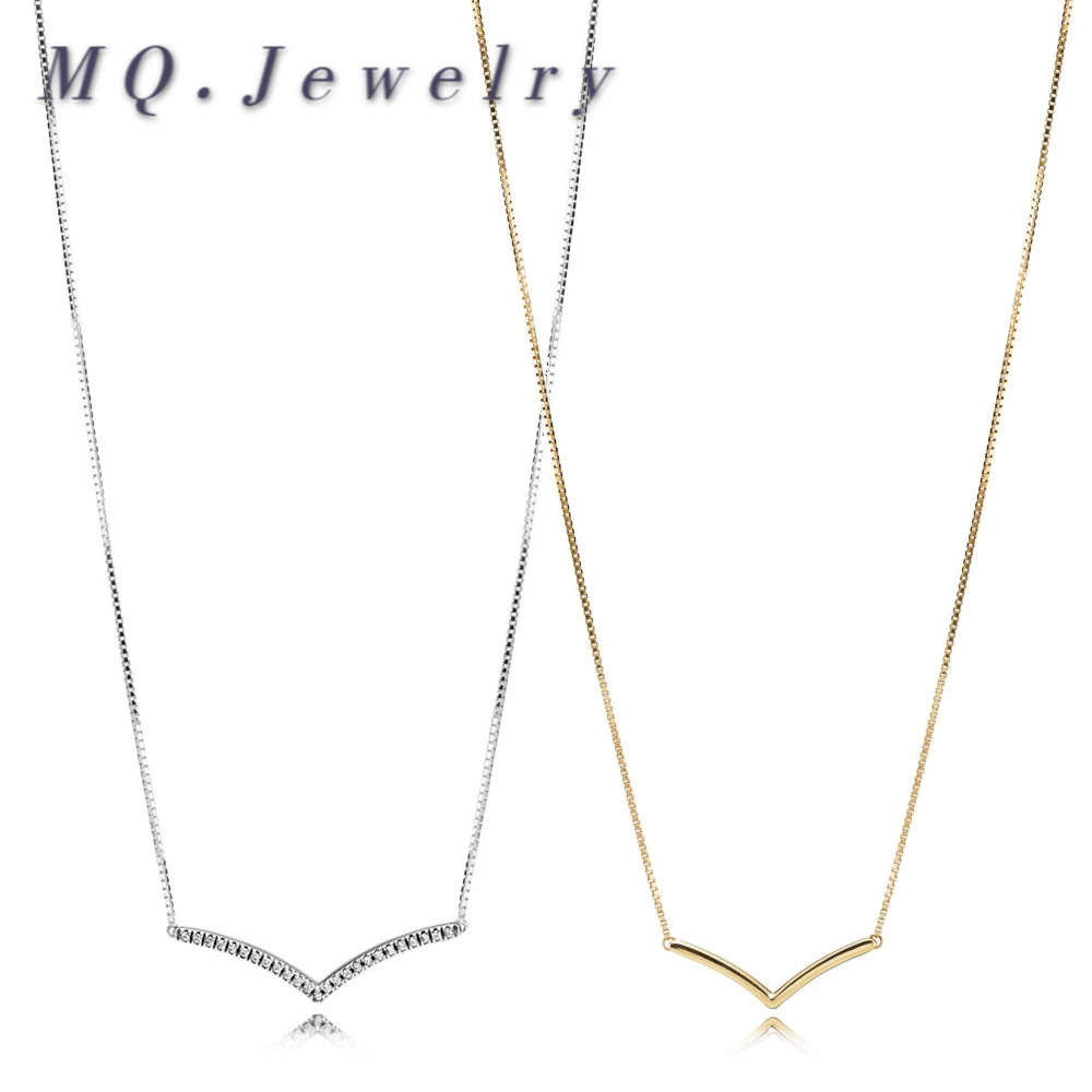 Popular 100% 925 Silver Original Jewelry 45cm Shimmering Shining Wish Collier Necklace For Women Factory Direct Free Shipping 
Popular 100% 925 Silver Original Jewelry 45cm Shimmering Shining Wish Collier Necklace For Women Factory Direct Free Shipping