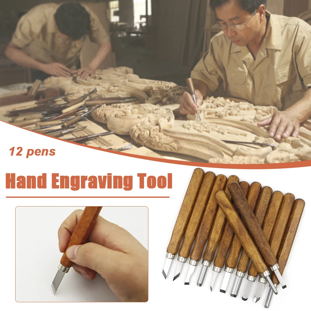 12pcs Wood Carving Chisels Tools For Wood Carving Woodworking Engraving Olive Carving Knife Carbon Steel Blade Handmade Craft
12pcs Wood Carving Chisels Tools For Wood Carving Woodworking Engraving Olive Carving Knife Carbon Steel Blade Handmade Craft