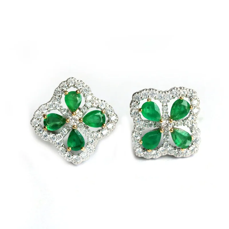 Lucky Alfalfa Grass Simulated Emeralds Jewelry Sets Four-Leaf Clover Necklaces Green Tourmaline Earrings Color Treasure Rings
Lucky Alfalfa Grass Simulated Emeralds Jewelry Sets Four-Leaf Clover Necklaces Green Tourmaline Earrings Color Treasure Rings