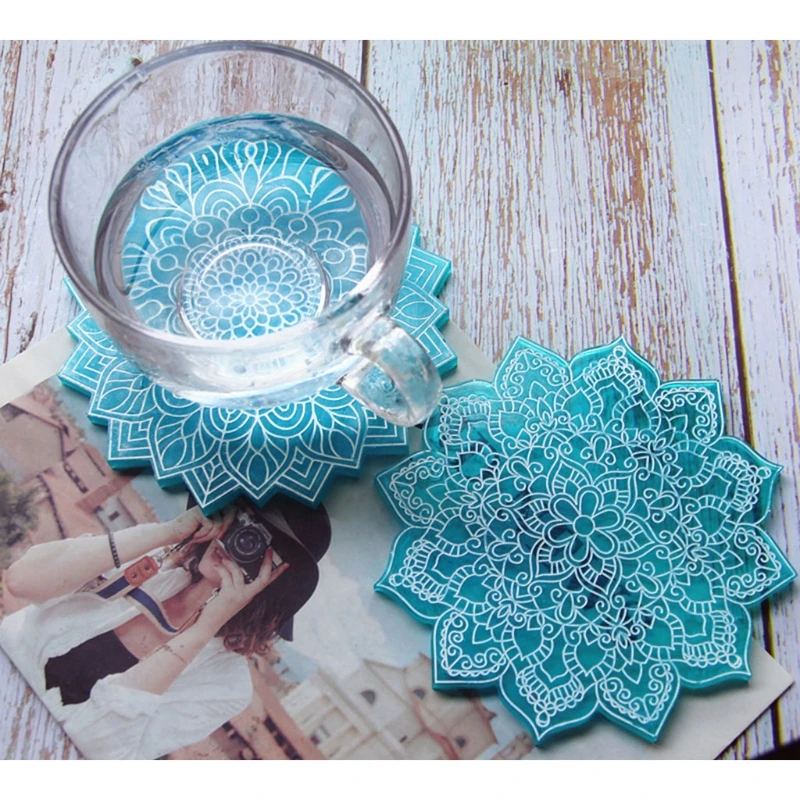 2 Pcs Mandala Coaster Epoxy Resin Mold Flower Cup Mat Casting Silicone Mould DIY Crafts Ornaments Decorations Mold
2 Pcs Mandala Coaster Epoxy Resin Mold Flower Cup Mat Casting Silicone Mould DIY Crafts Ornaments Decorations Mold