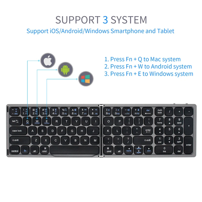 Mini folding keyboard Touchpad Bluetooth 3.0 Foldable Wireless Keypad for Windows,Android,ios Tablet ipad Phone
Mini folding keyboard Touchpad Bluetooth 3.0 Foldable Wireless Keypad for Windows,Android,ios Tablet ipad Phone